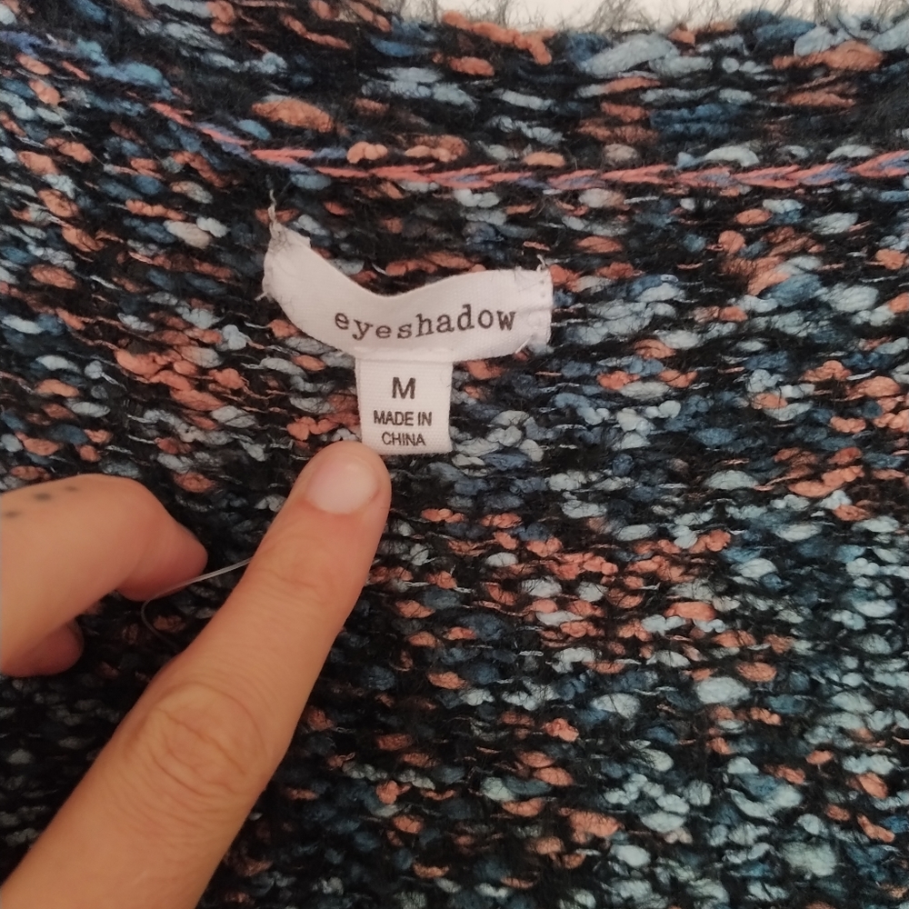 Fuzzy button down sweater - Picture 3 of 4